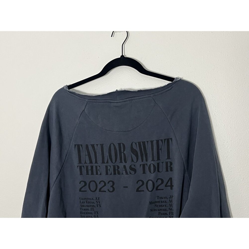 Taylor Swift Eras Tour Dark Gray Blue Sweatshirt Size Large 2023 2024 Pockets - Picture 8 of 15
